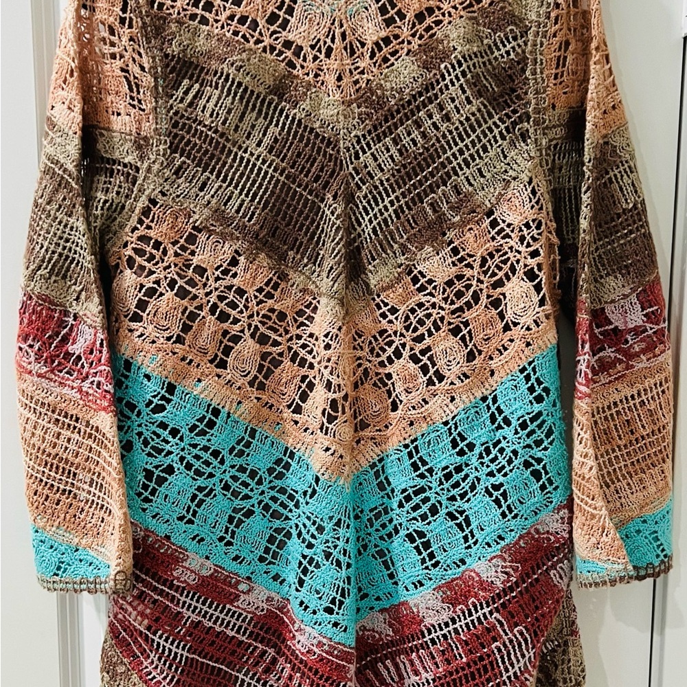 Soft Surroundings Multicolor Crochet chevron Tunic - Picture 2 of 5